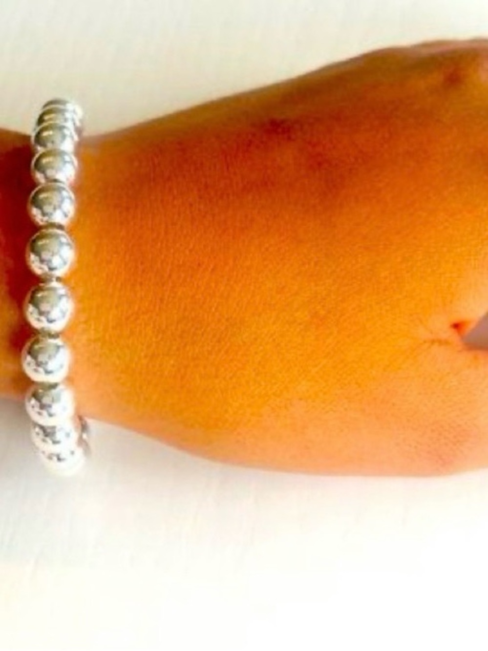 .925 Sterling Silver Ball Bracelet Italy